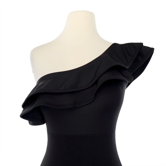 Foreign Exchange one shoulder ruffled body dress S - Picture 2 of 8